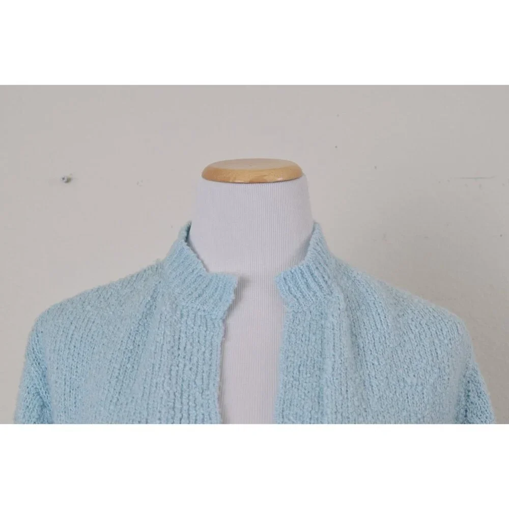 Vintage 80s Blue‎ Granny Acrylic Sweater size 42